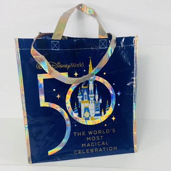 Walt Disney World 50th Anniversary Reusable Shopping Bag 17"x18" Mickey Minnie - Picture 5 of 10